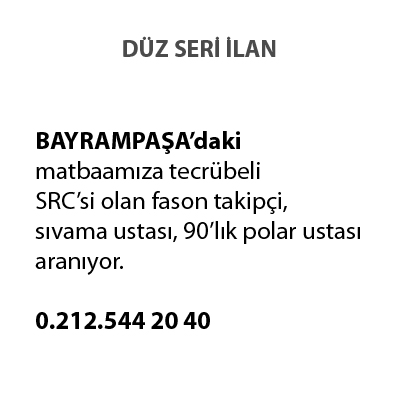 Sabah Gazetesi Seri İlanlar