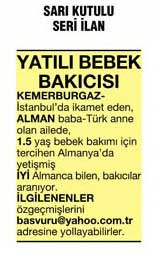 Sabah Gazetesi Seri İlan Ver