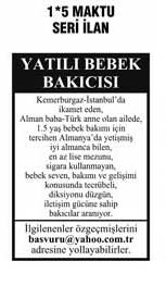 Sabah Gazetesi Seri İlan Örnekleri